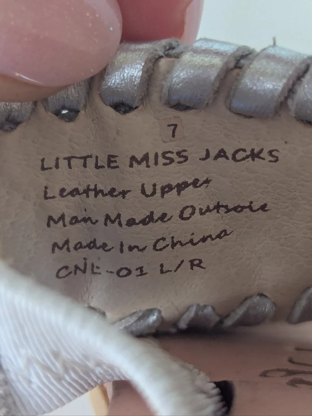 Jack Rogers Little Girls White & Pink Leather Sandals